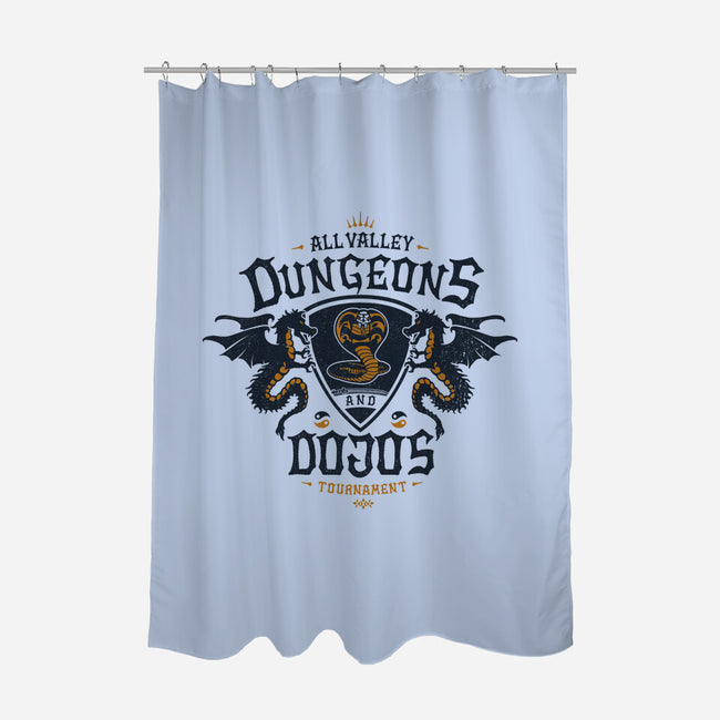Dungeons And Dojos-none polyester shower curtain-CoD Designs