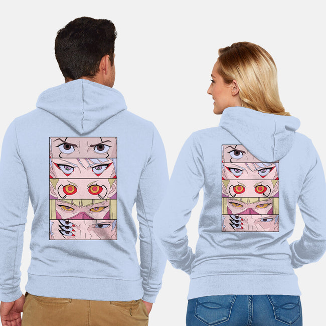 Cyberpunk Eyes-unisex zip-up sweatshirt-Zody