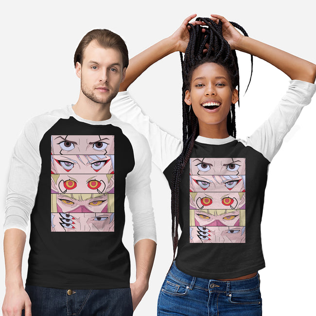 Cyberpunk Eyes-unisex baseball tee-Zody