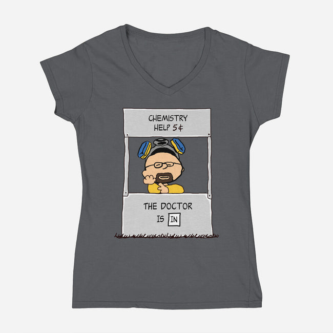 Chemistry Help-womens v-neck tee-Melonseta