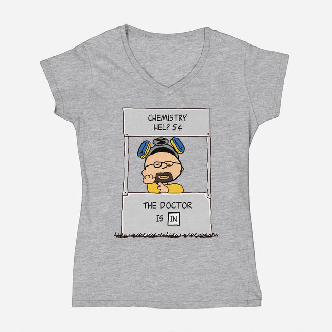 Chemistry Help-womens v-neck tee-Melonseta