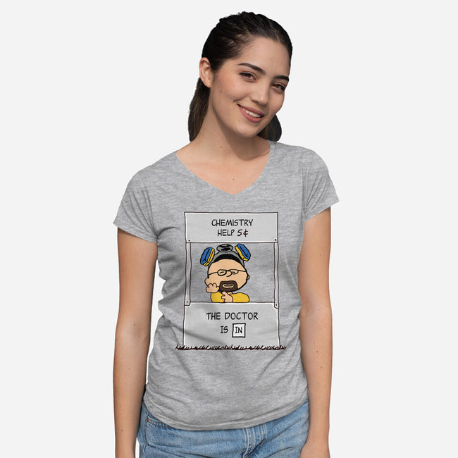 Chemistry Help-womens v-neck tee-Melonseta
