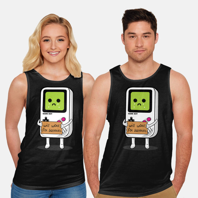 Will Work For Batteries-unisex basic tank-Melonseta