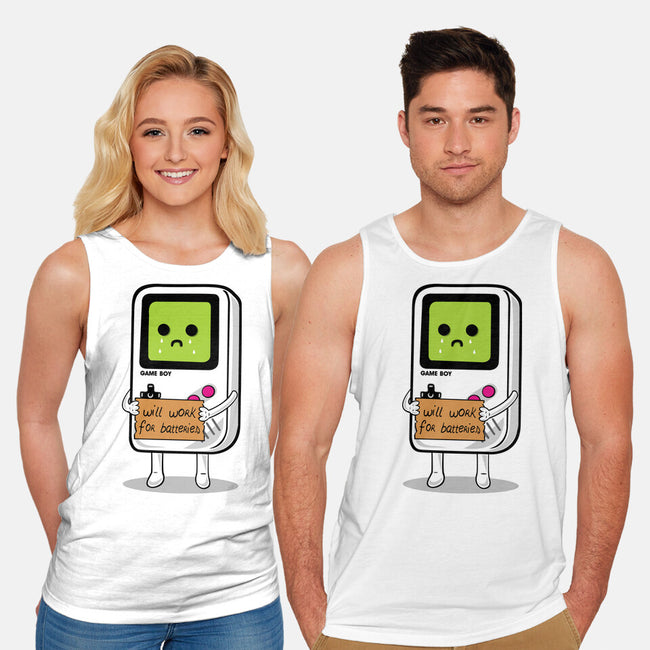 Will Work For Batteries-unisex basic tank-Melonseta