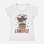 I Want More Cawfee-womens v-neck tee-TechraNova