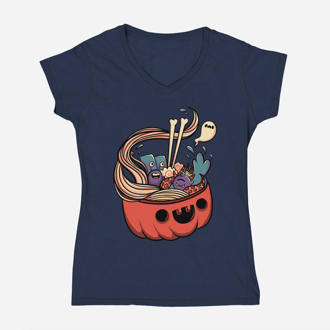 Monster Bowl-womens v-neck tee-tobefonseca