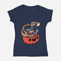 Monster Bowl-womens v-neck tee-tobefonseca