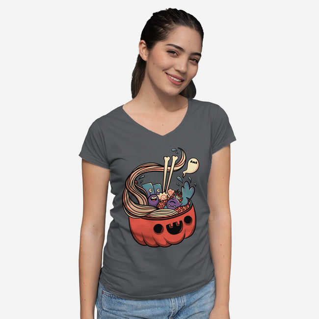 Monster Bowl-womens v-neck tee-tobefonseca