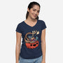 Monster Bowl-womens v-neck tee-tobefonseca