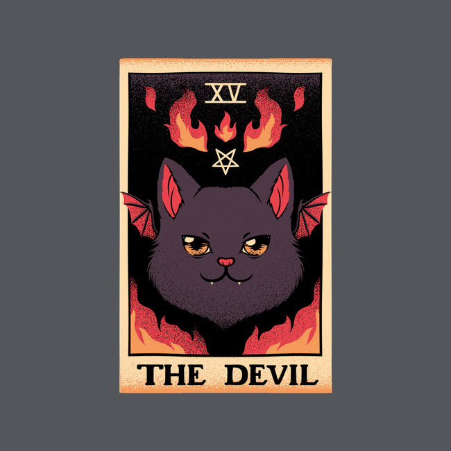 The Devil Cat Tarot Card-none stretched canvas-tobefonseca