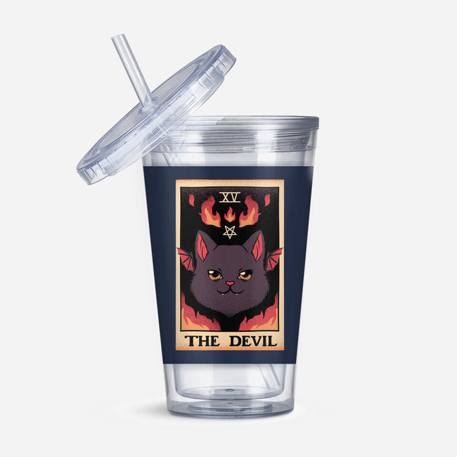 The Devil Cat Tarot Card-none acrylic tumbler drinkware-tobefonseca
