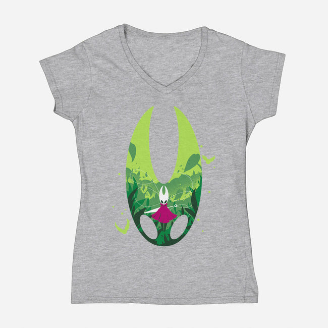 Lady Hornet-womens v-neck tee-RamenBoy