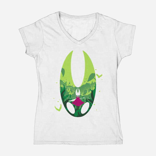 Lady Hornet-womens v-neck tee-RamenBoy