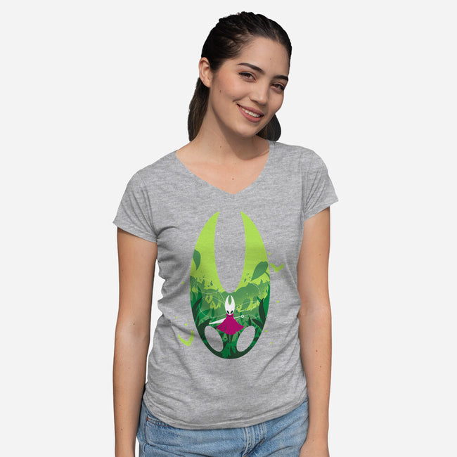 Lady Hornet-womens v-neck tee-RamenBoy
