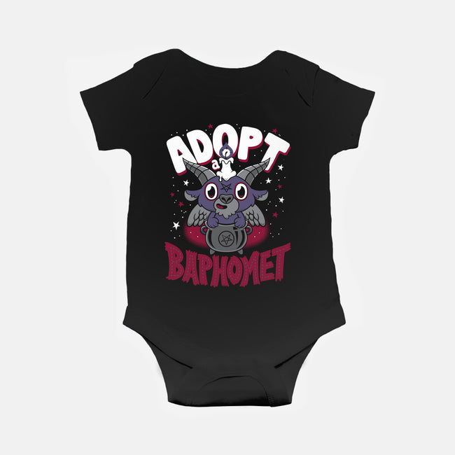 Adopt A Baphomet-baby basic onesie-Nemons