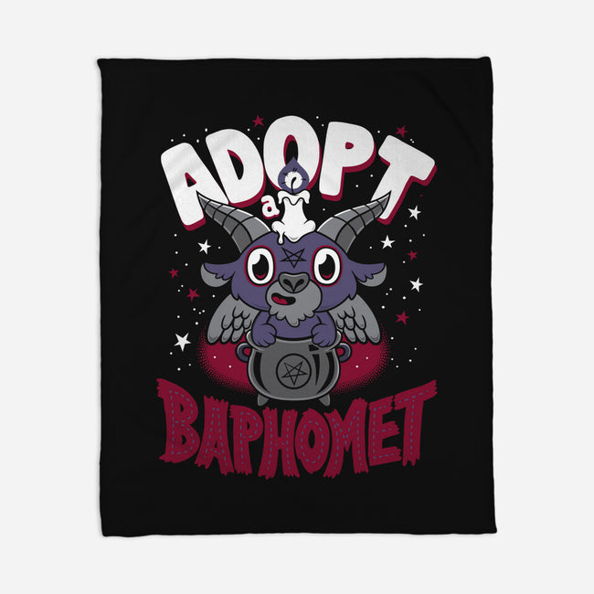 Adopt A Baphomet-none fleece blanket-Nemons