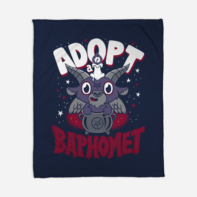 Adopt A Baphomet-none fleece blanket-Nemons