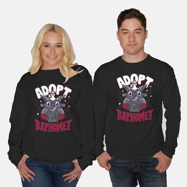Adopt A Baphomet-unisex crew neck sweatshirt-Nemons