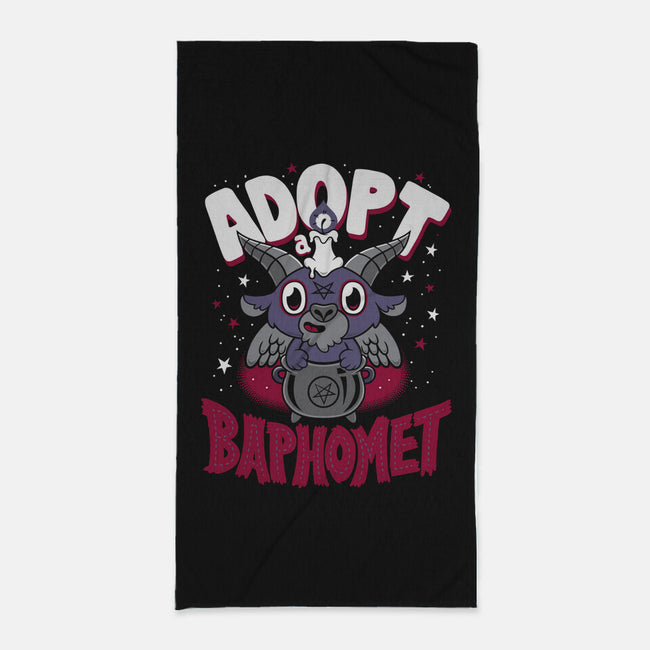 Adopt A Baphomet-none beach towel-Nemons