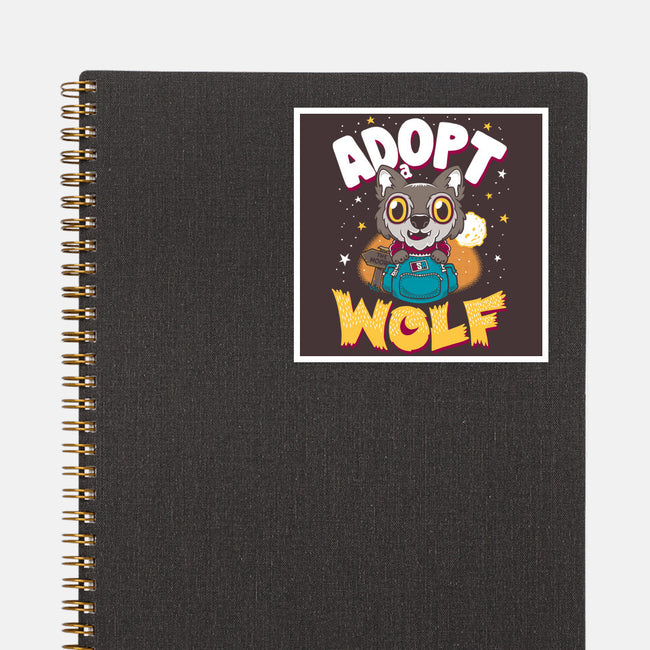 Adopt A Wolf-none glossy sticker-Nemons