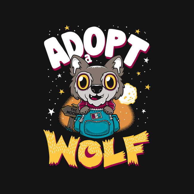 Adopt A Wolf-womens off shoulder sweatshirt-Nemons