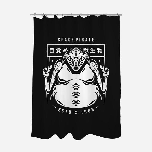 Space Pirate-none polyester shower curtain-Alundrart