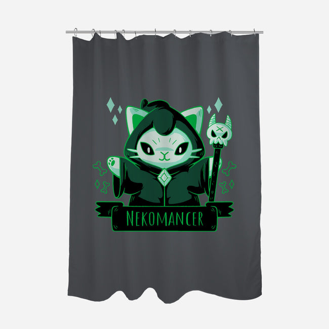 Cute Nekomancer-none polyester shower curtain-xMorfina