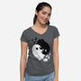 Ying Yang Ghosts-womens v-neck tee-Vallina84