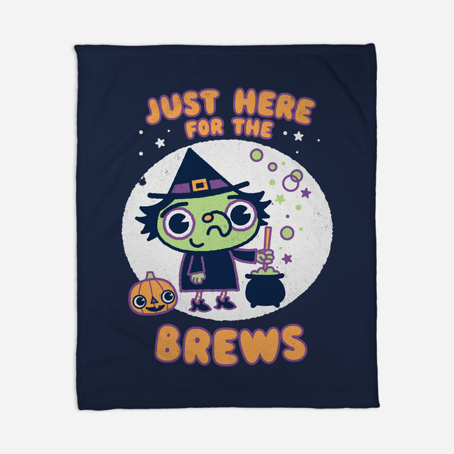 Here For The Brews-none fleece blanket-Weird & Punderful