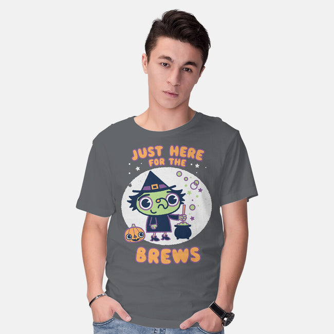 Here For The Brews-mens basic tee-Weird & Punderful