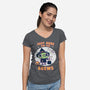 Here For The Brews-womens v-neck tee-Weird & Punderful