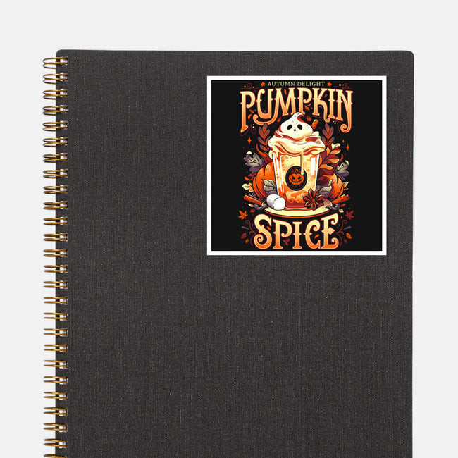 Ghostly Pumpkin Spice-none glossy sticker-Snouleaf