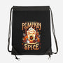 Ghostly Pumpkin Spice-none drawstring bag-Snouleaf