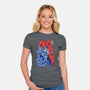 Blue Bomber-womens fitted tee-Guilherme magno de oliveira