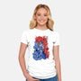 Blue Bomber-womens fitted tee-Guilherme magno de oliveira