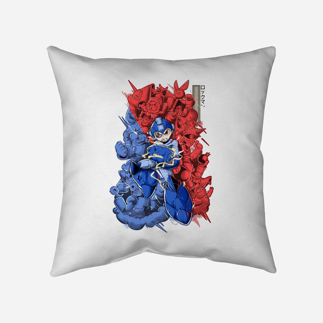 Blue Bomber-none removable cover w insert throw pillow-Guilherme magno de oliveira