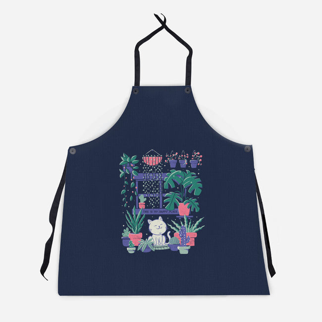 Happy Place-unisex kitchen apron-eduely