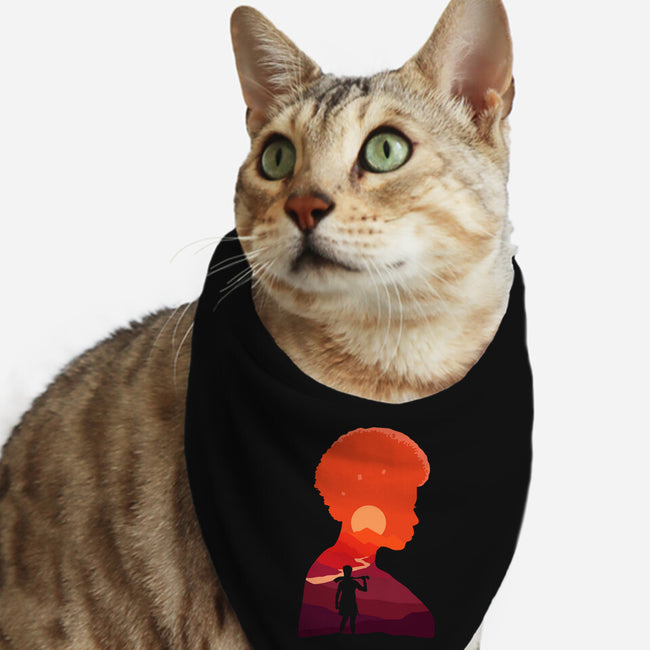 The Woman Sunset-cat bandana pet collar-marsdkart