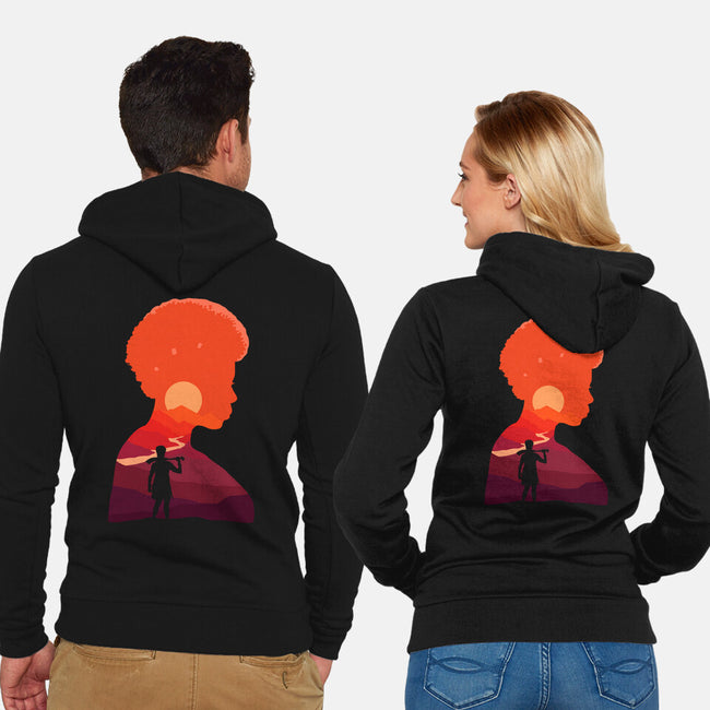 The Woman Sunset-unisex zip-up sweatshirt-marsdkart