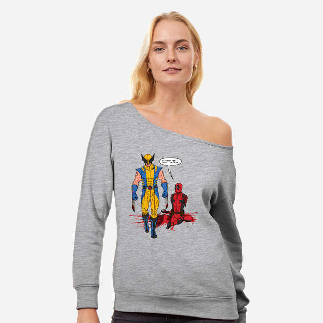 Call It A Draw-womens off shoulder sweatshirt-drbutler