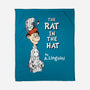 The Rat In The Hat-none fleece blanket-Nemons