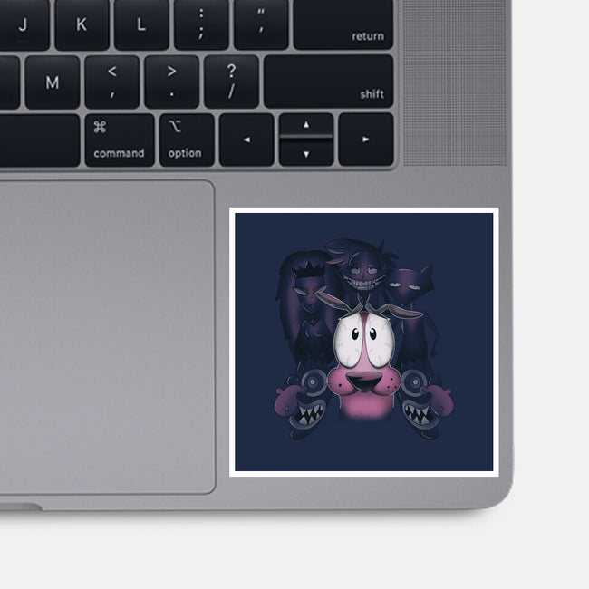 The Fear Of The Dog-none glossy sticker-Claudia