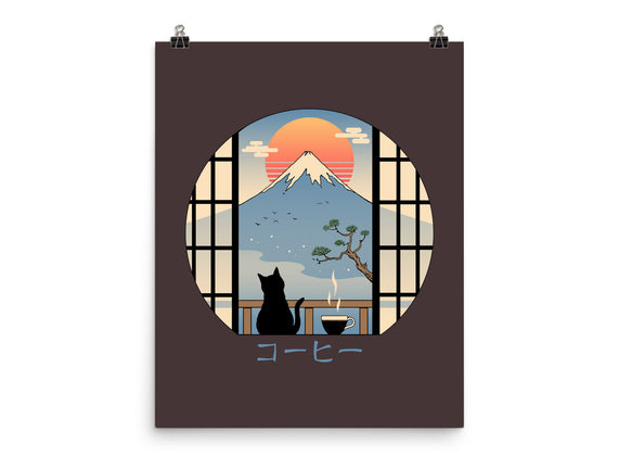 Coffee Cat In Mt. Fuji