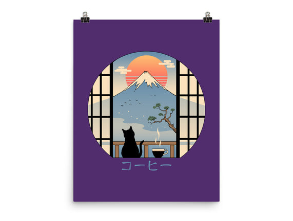 Coffee Cat In Mt. Fuji
