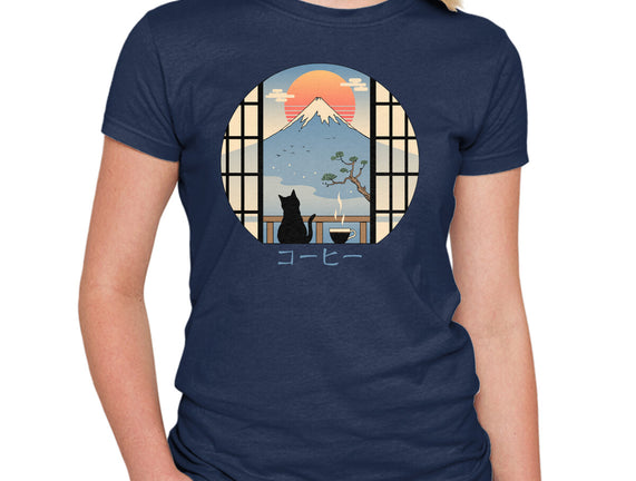 Coffee Cat In Mt. Fuji