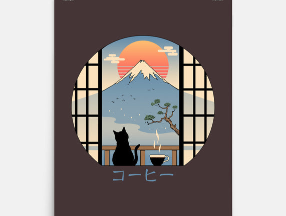 Coffee Cat In Mt. Fuji