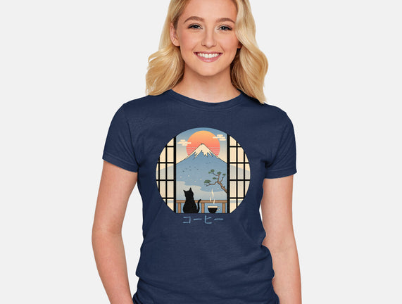 Coffee Cat In Mt. Fuji