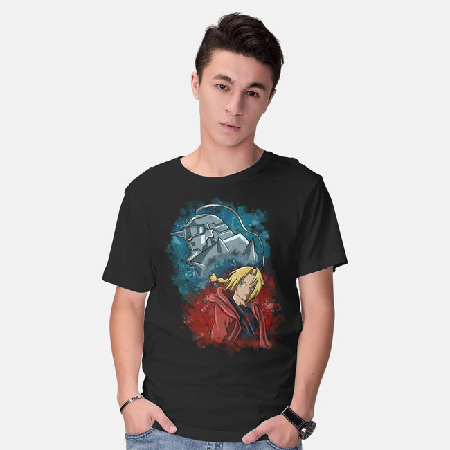 Elric Brothers Ready To Fight-mens basic tee-nickzzarto
