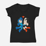 Mega Astro-womens v-neck tee-Douglasstencil