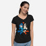 Mega Astro-womens v-neck tee-Douglasstencil